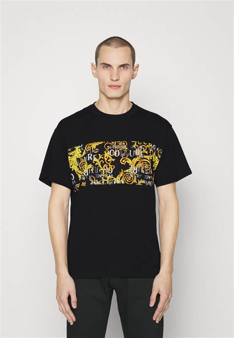 versace jeans couture black & gold baroque shirt|Versace Jeans Couture outlet usa.